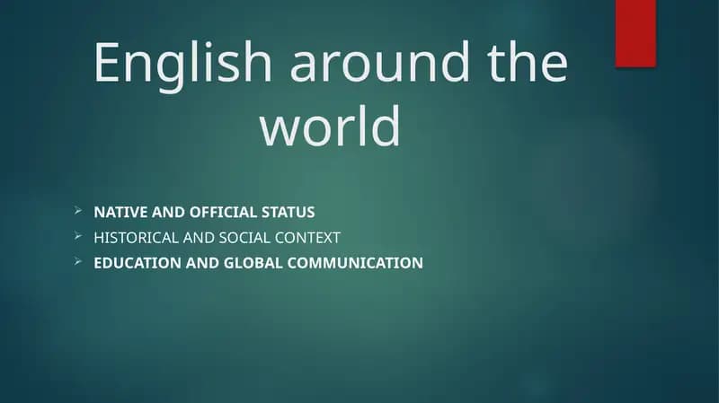 English around the world