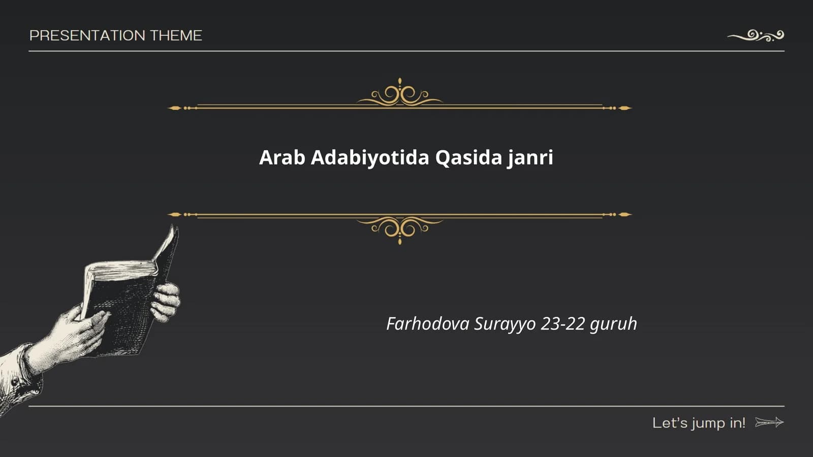 Arab Adabiyotida Qasida janri