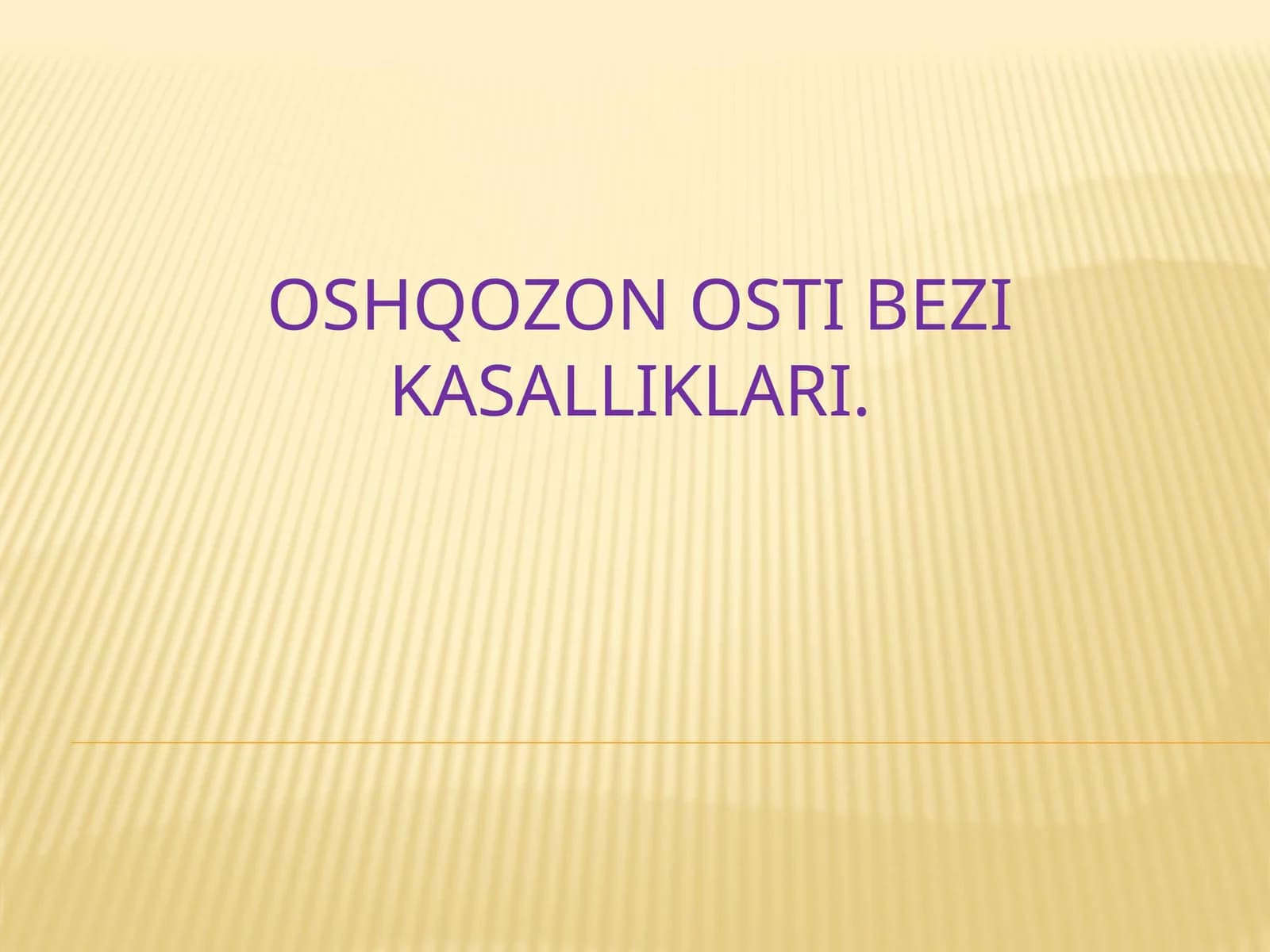 Oshqozon osti bezi kasalliklari