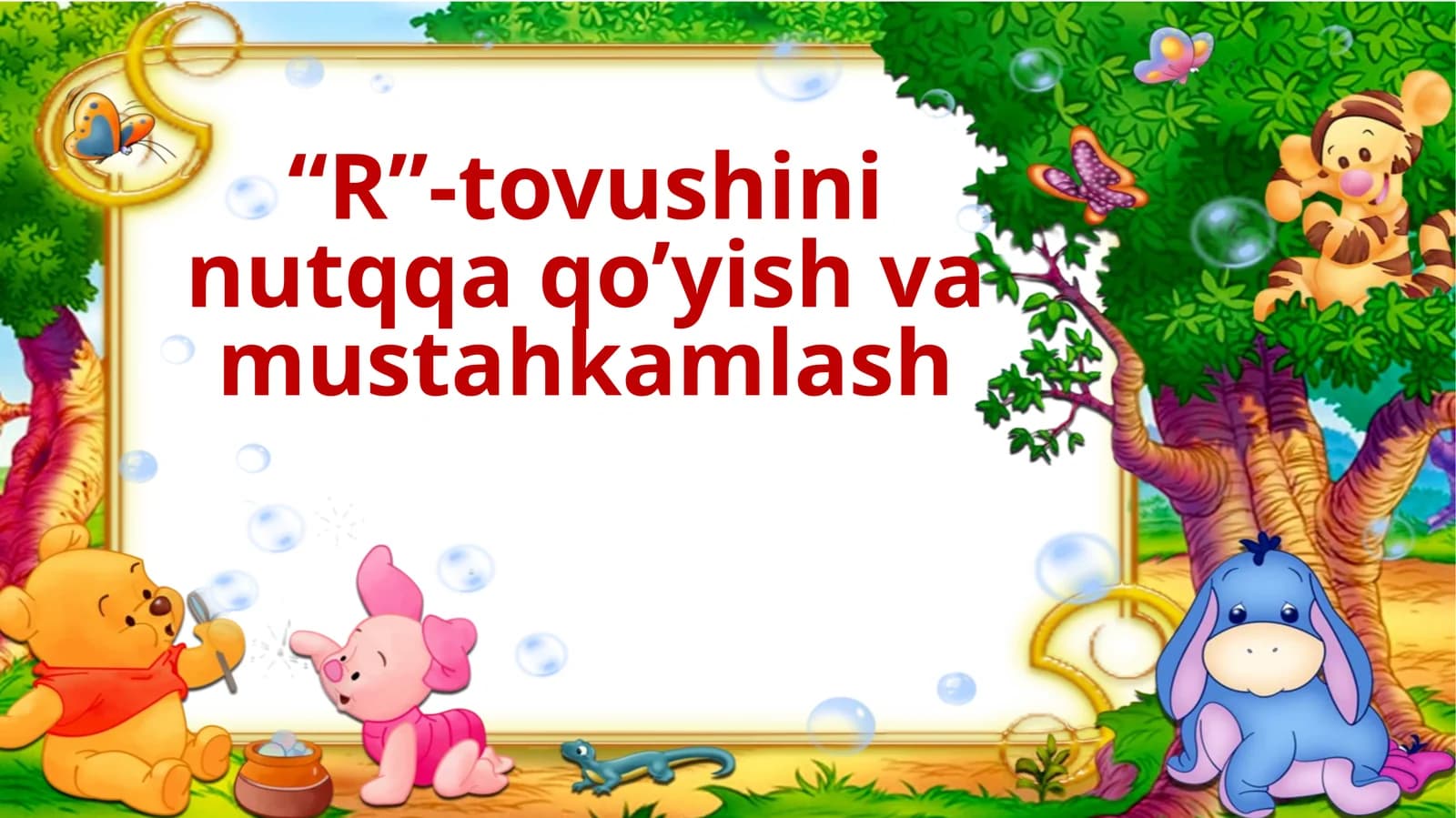 “R”-tovushiningutqqaqo’yishvamustahkamlash