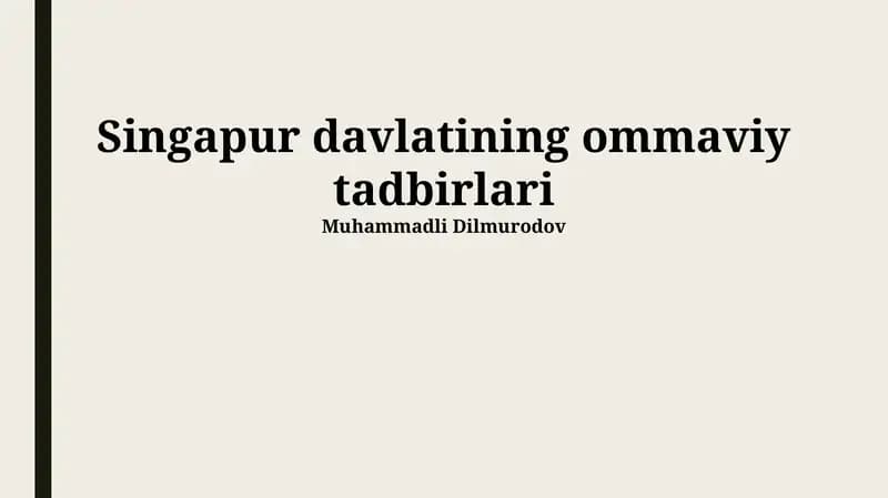 Singapur davlatining ommaviy tadbirlari