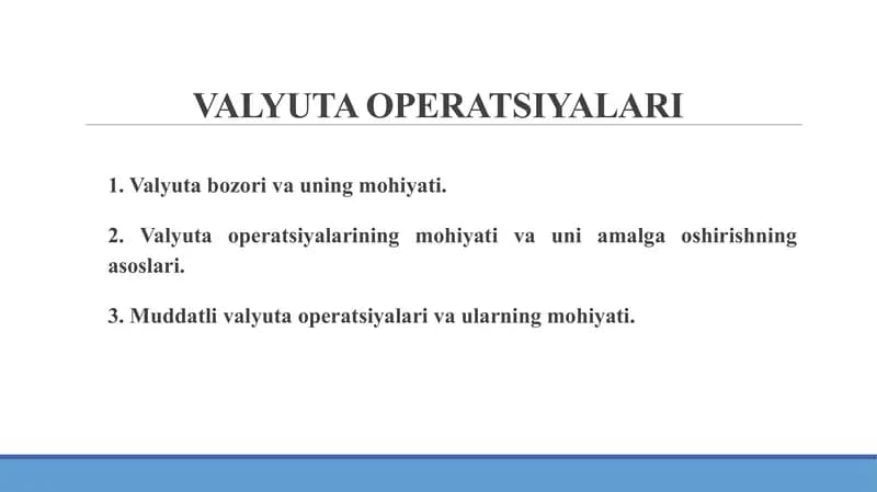 Valyuta operatsiyalari