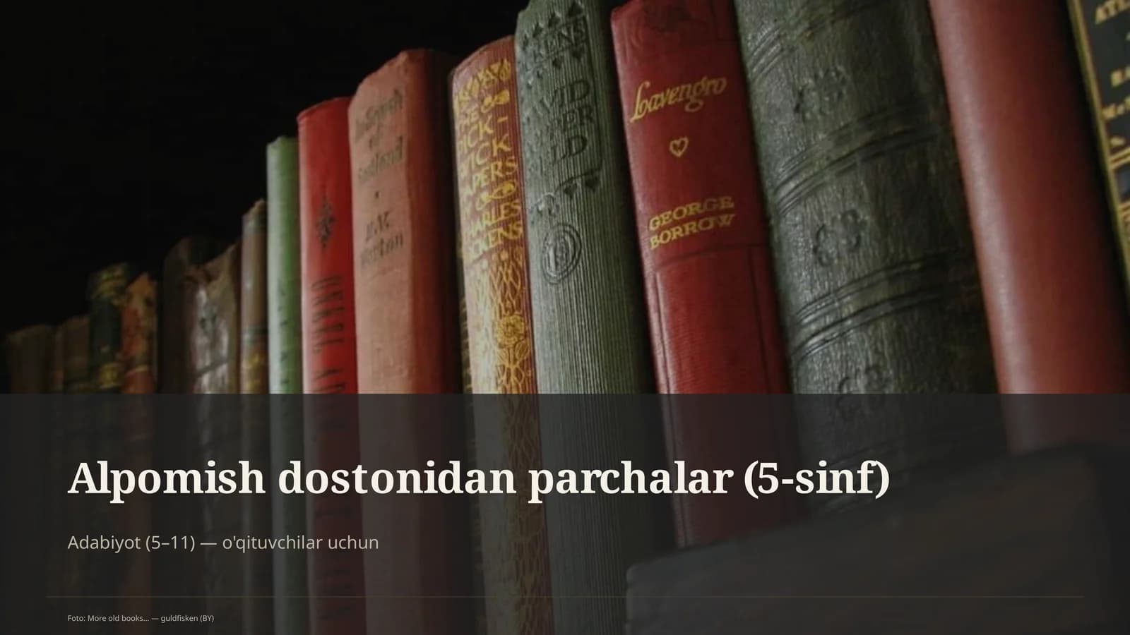 Alpomish dostonidan parchalar (5-sinf)