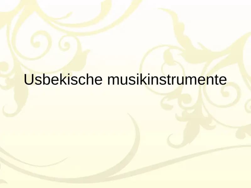 Usbekische musikinstrumente