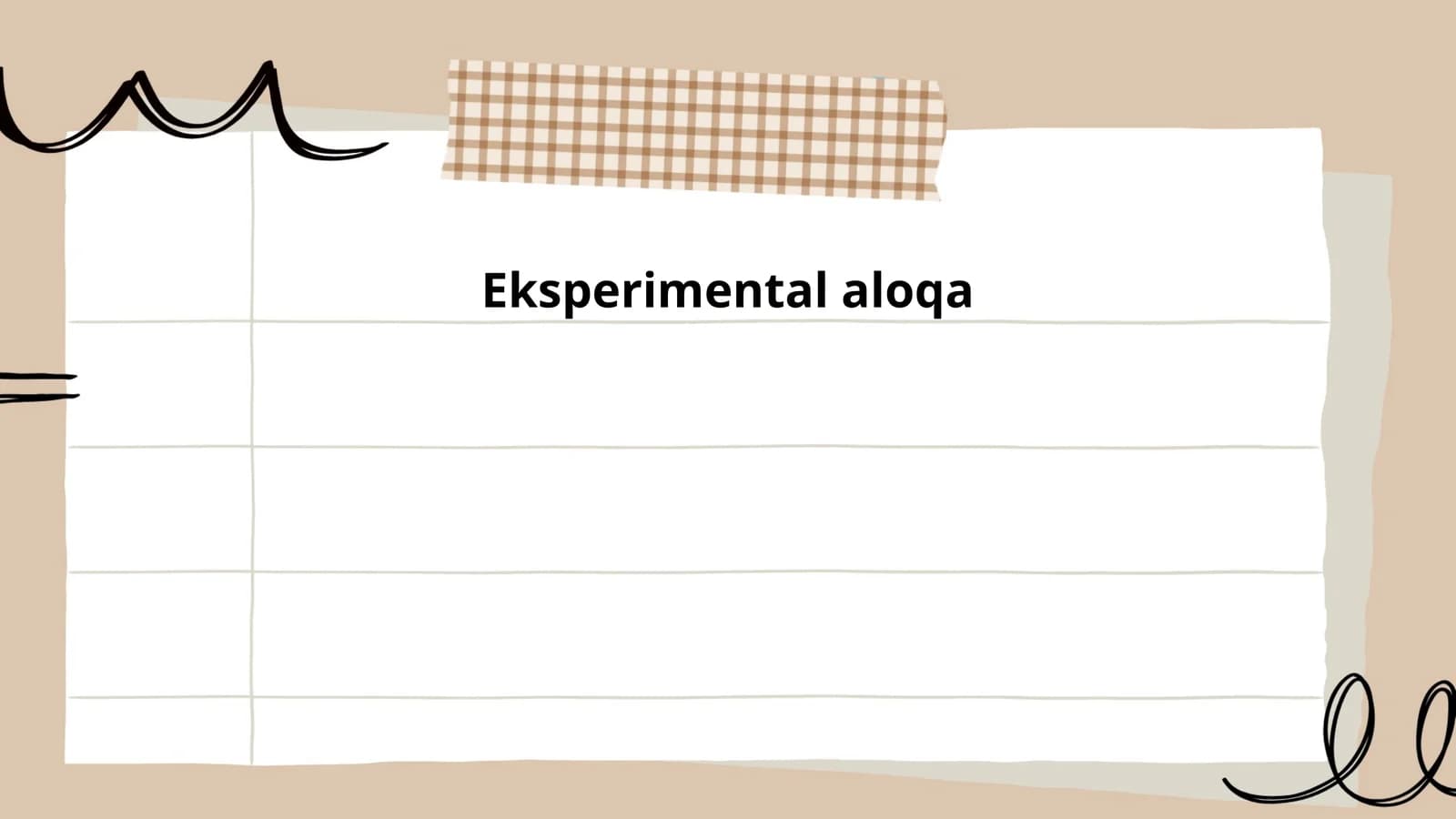Eksperimental aloqa