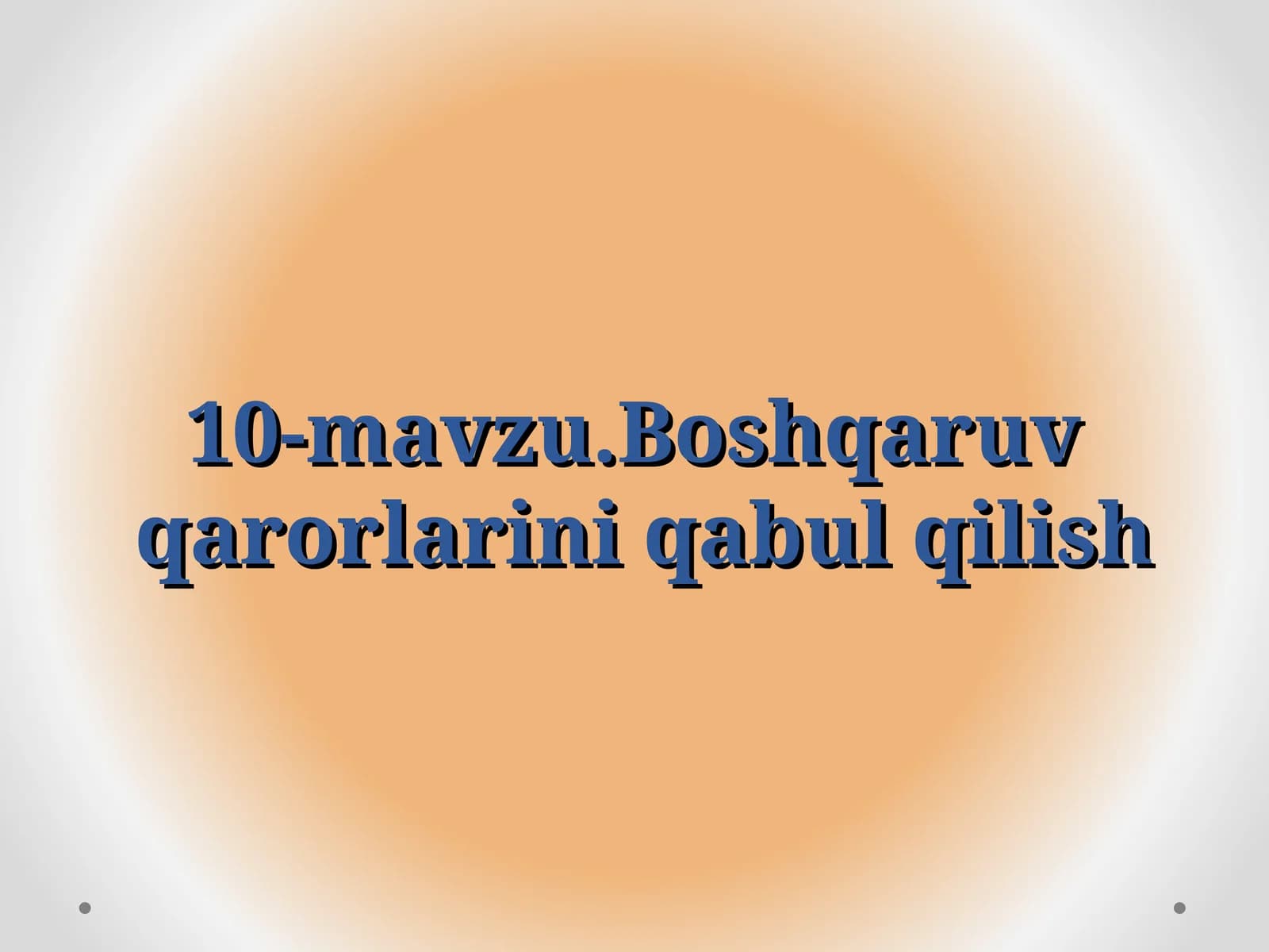 Boshqaruv qarorlarining