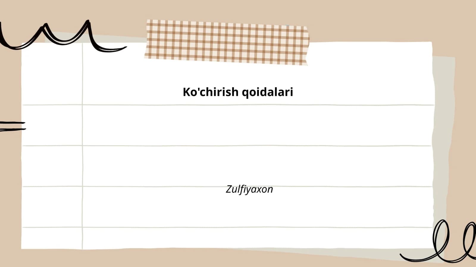 Ko'chirish qoidalari