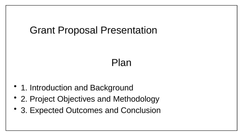Grant Proposal Presentation