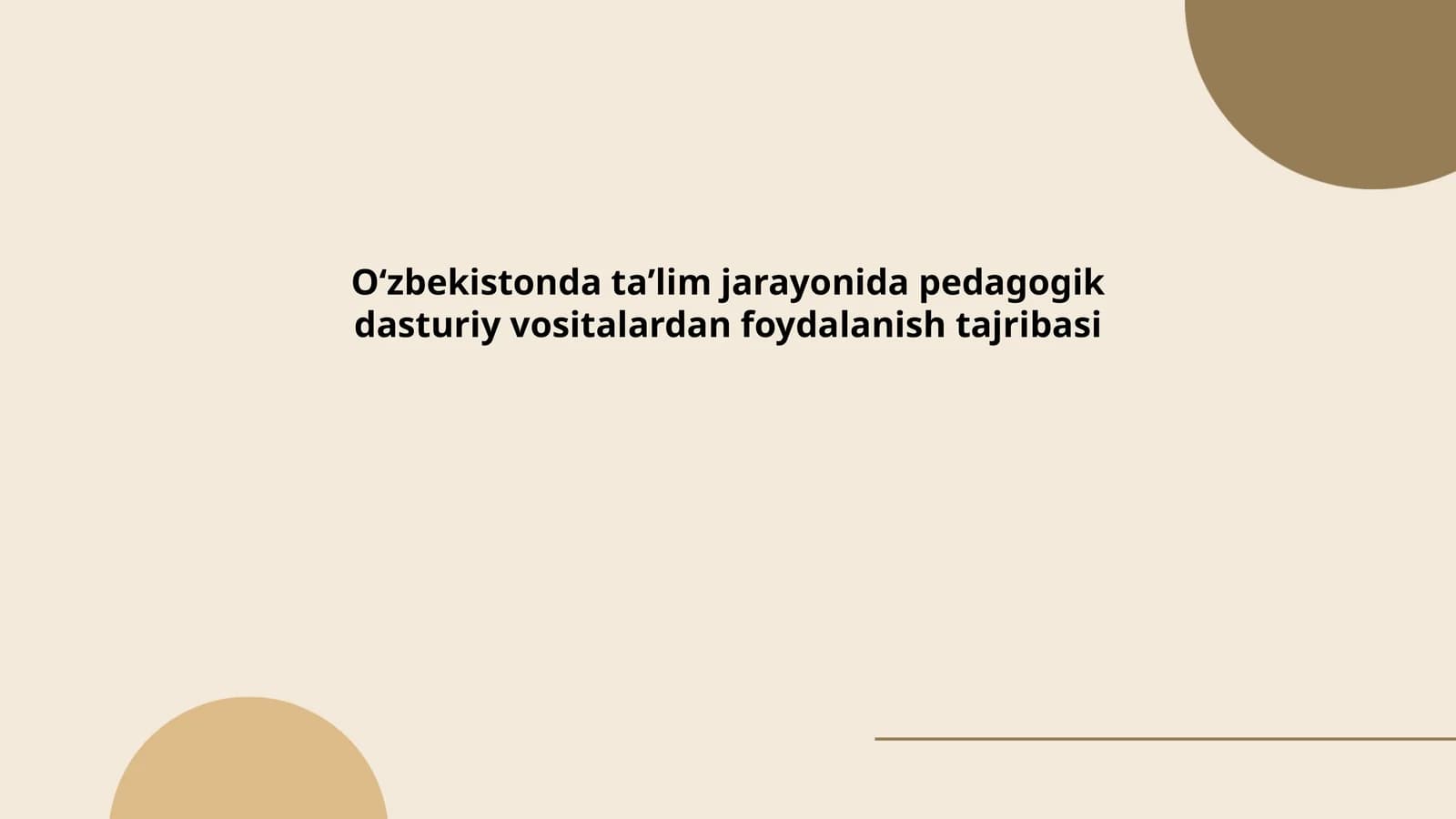 Oʻzbekistonda taʼlim jarayonida pedagogik dasturiy vositalardan foydalanish tajribasi