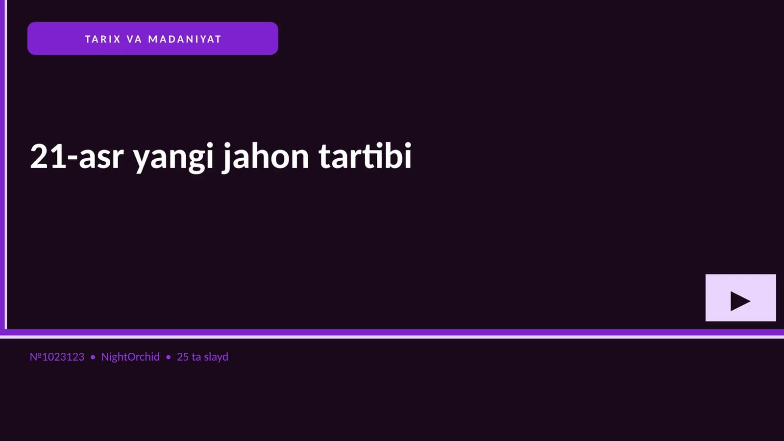21-asr yangi jahon tartibi