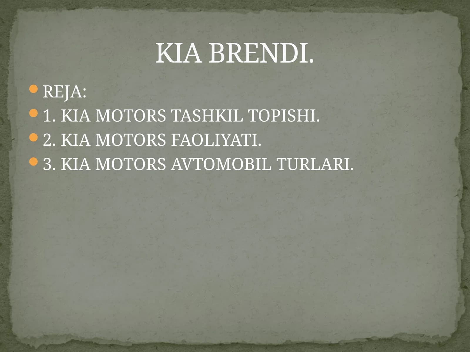 KIA MOTORS
