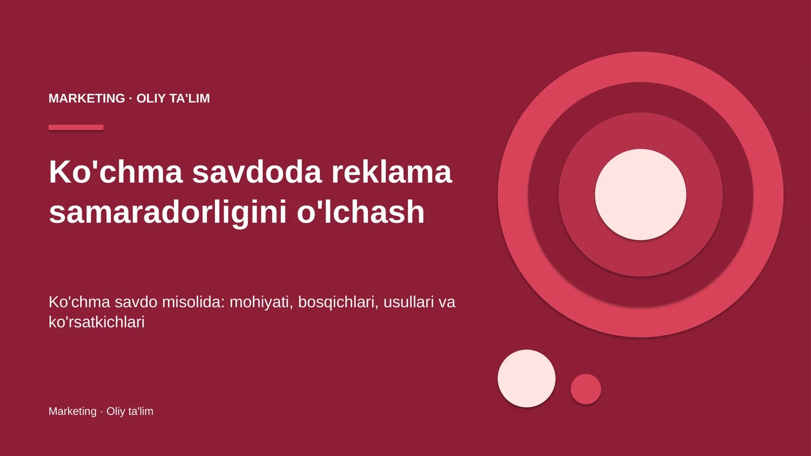 Ko'chma savdoda reklama samaradorligini o'lchash
