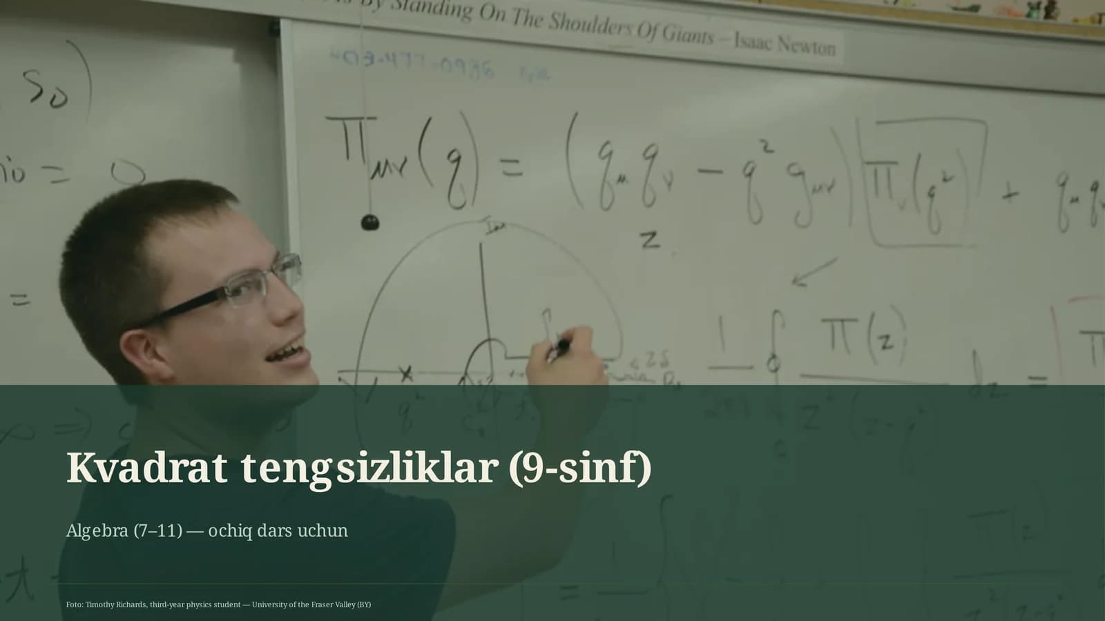 Kvadrat tengsizliklar (9-sinf)