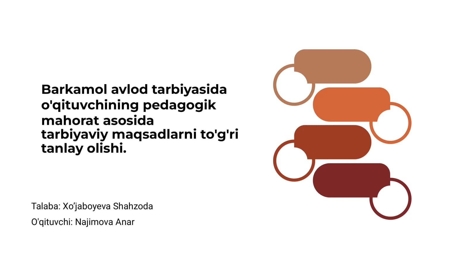 Barkamol Avlod Tarbiyasida O'qituvchining Roli