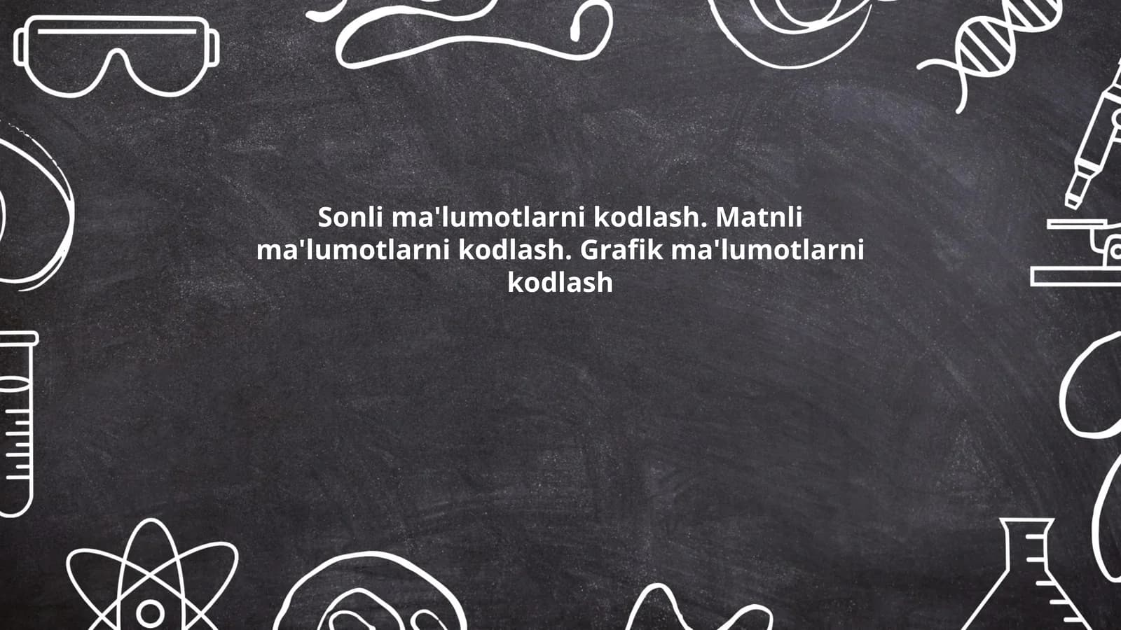 Sonli ma'lumotlarni kodlash usullari