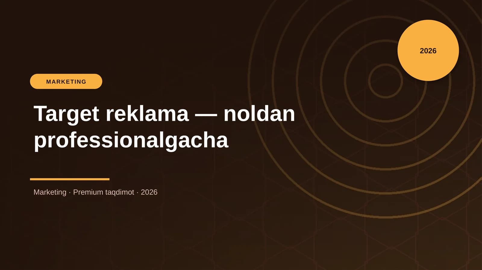 Target reklama — noldan professionalgacha