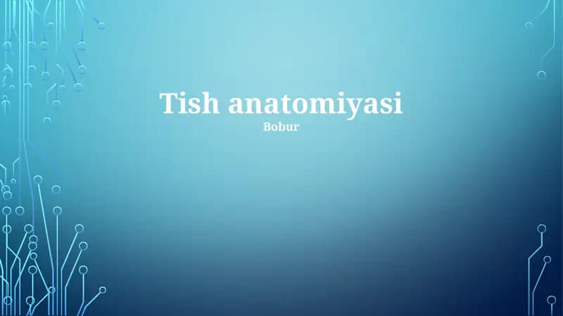 Tish anatomiyasi