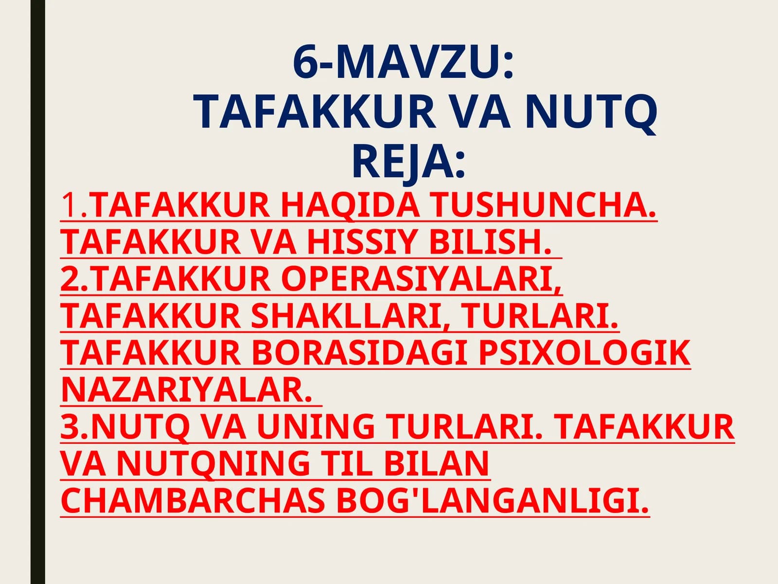 TAFAKKUR VA NUTQREJA