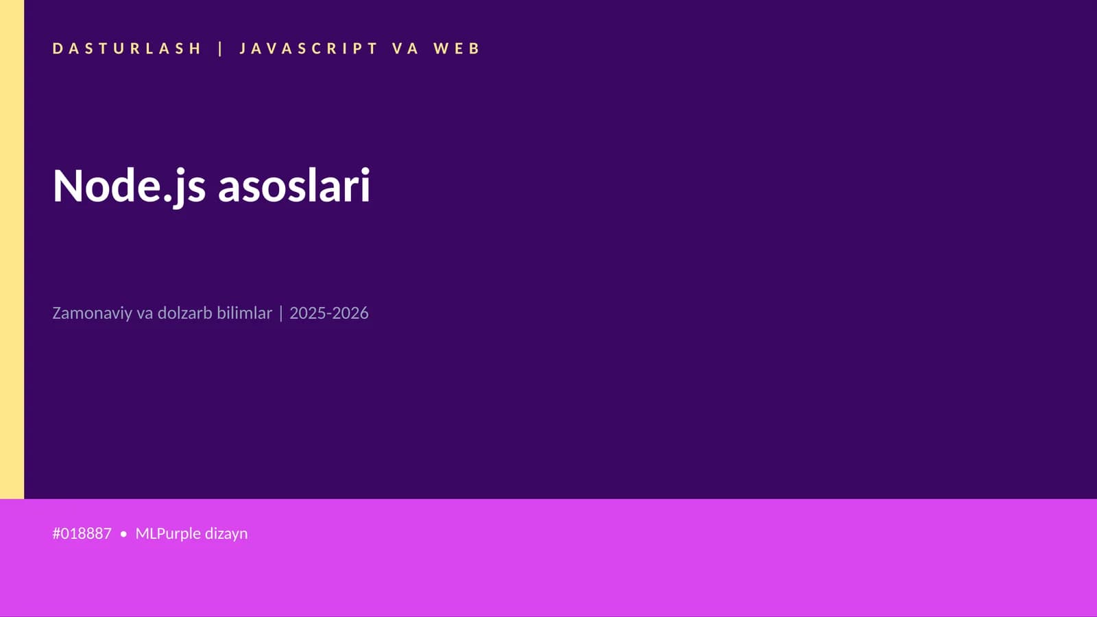 Node.js asoslari