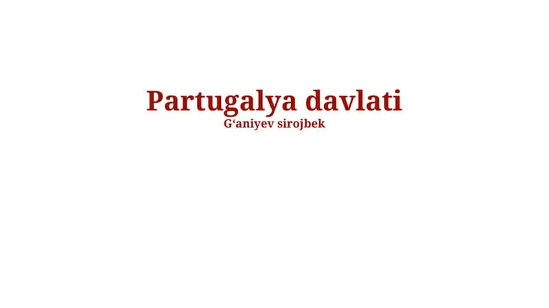 Partugaliya davlati