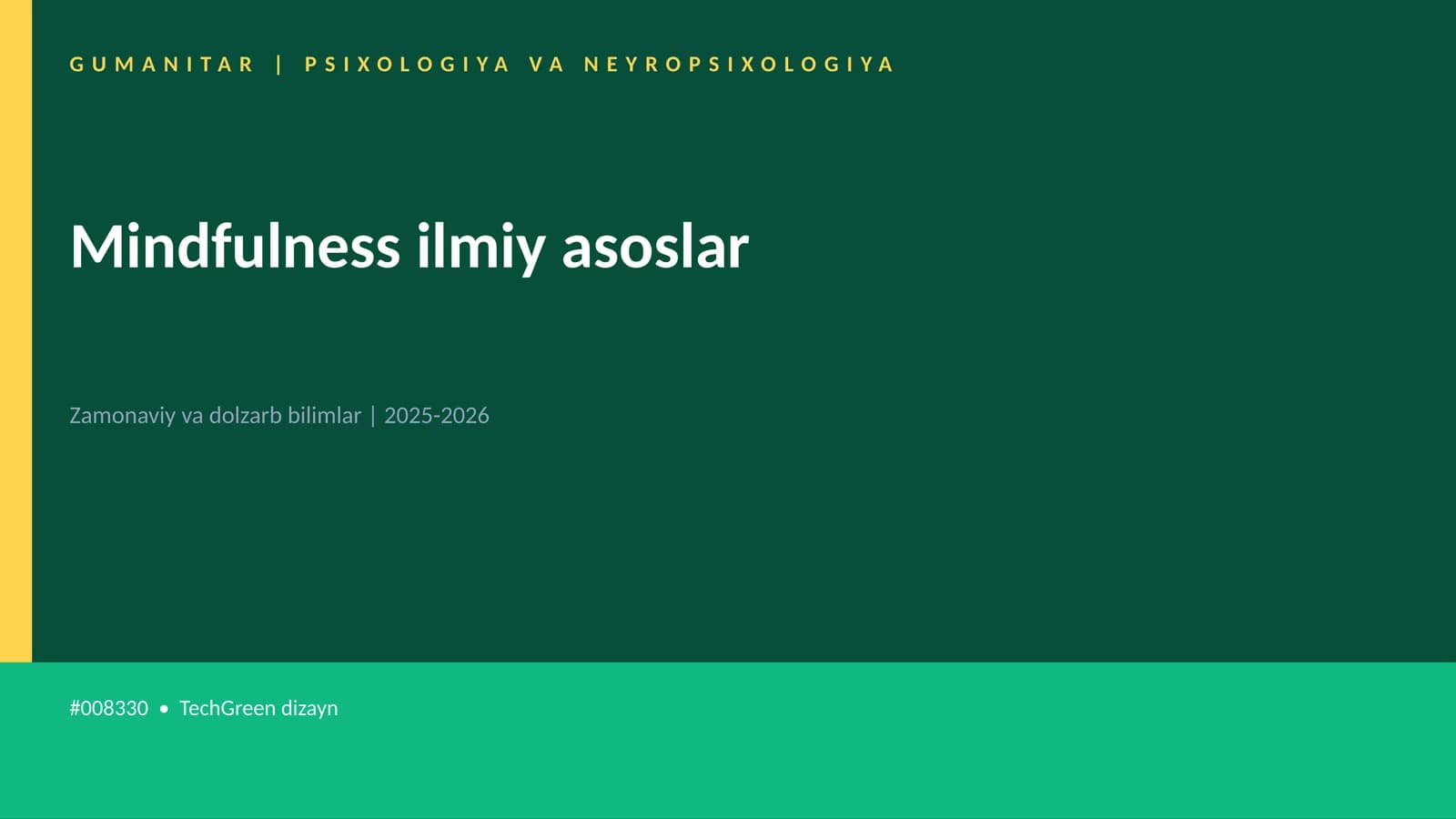 Mindfulness ilmiy asoslar