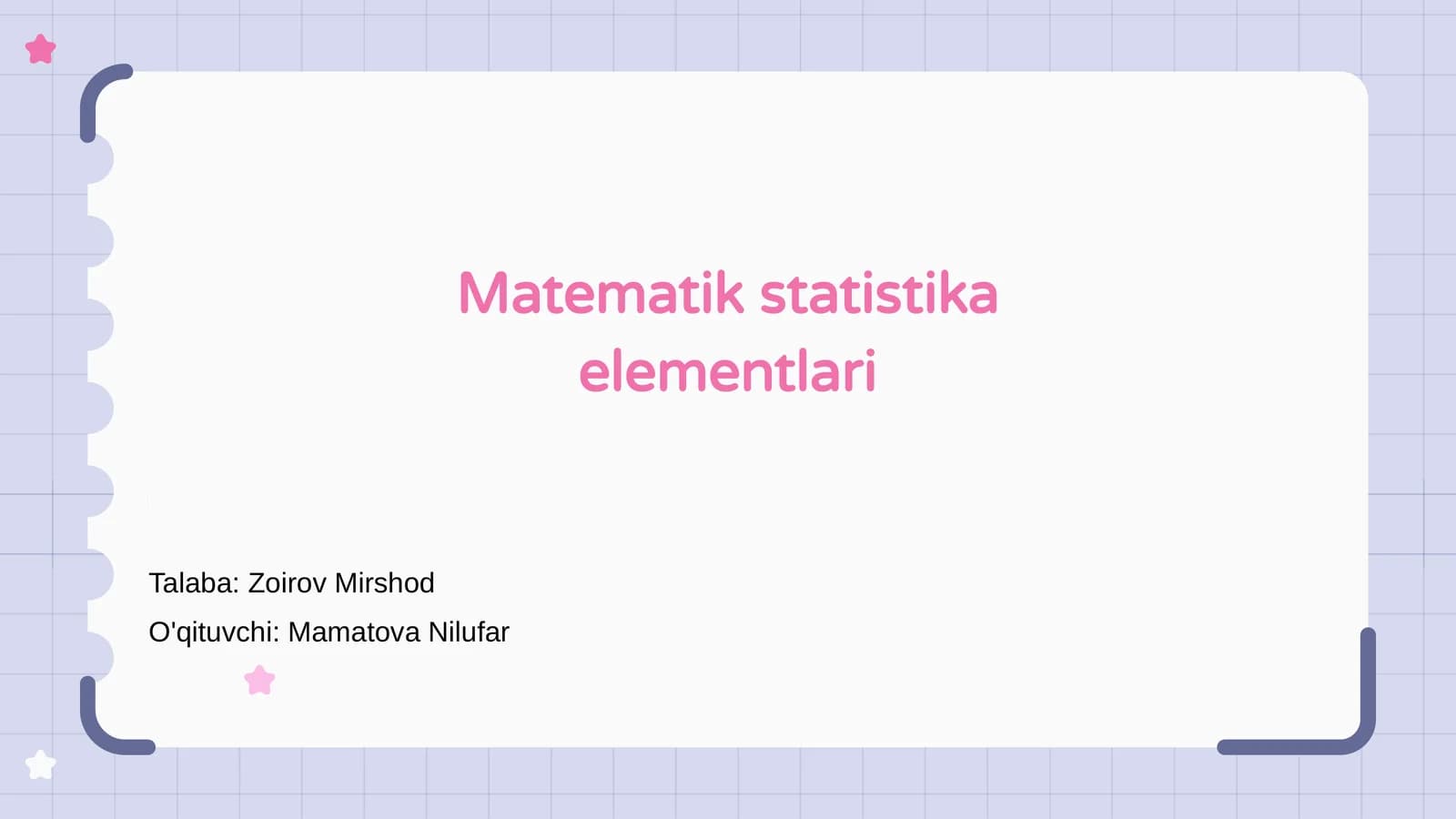 Matematik statistika elementlari