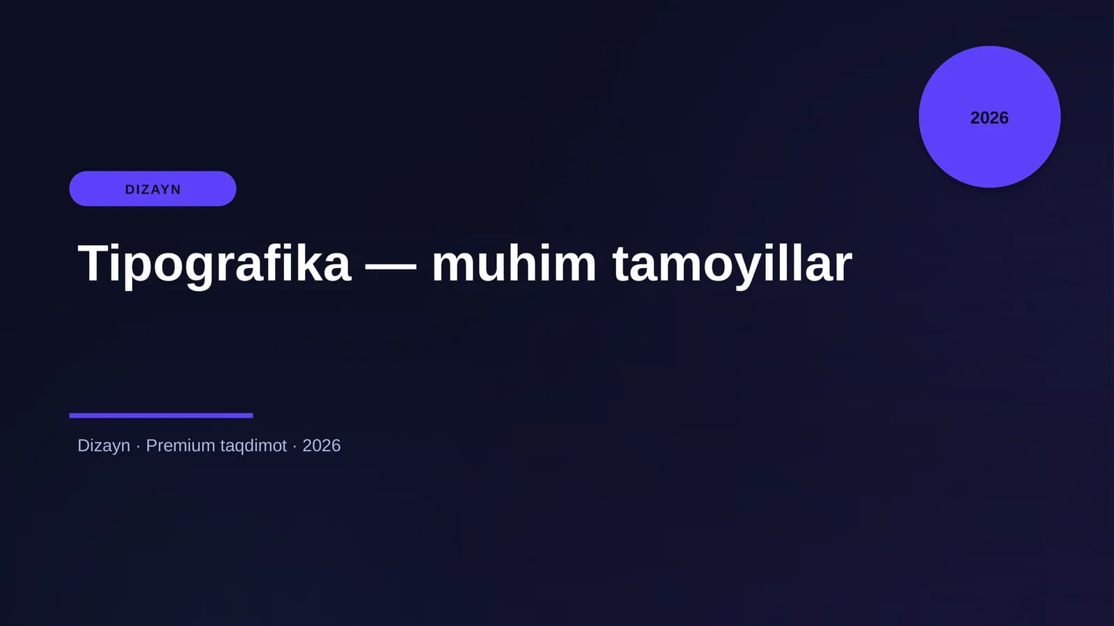 Tipografika — muhim tamoyillar