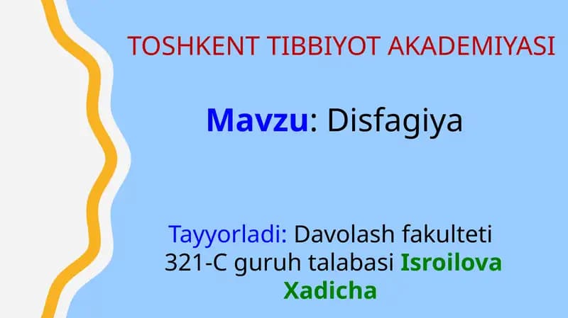 Disfagiya