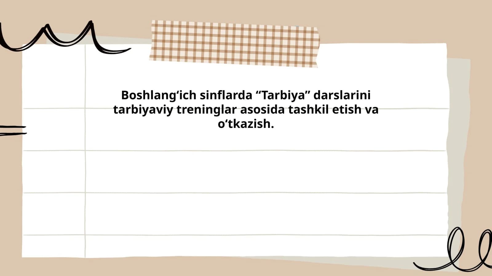 Tarbiya Darslari