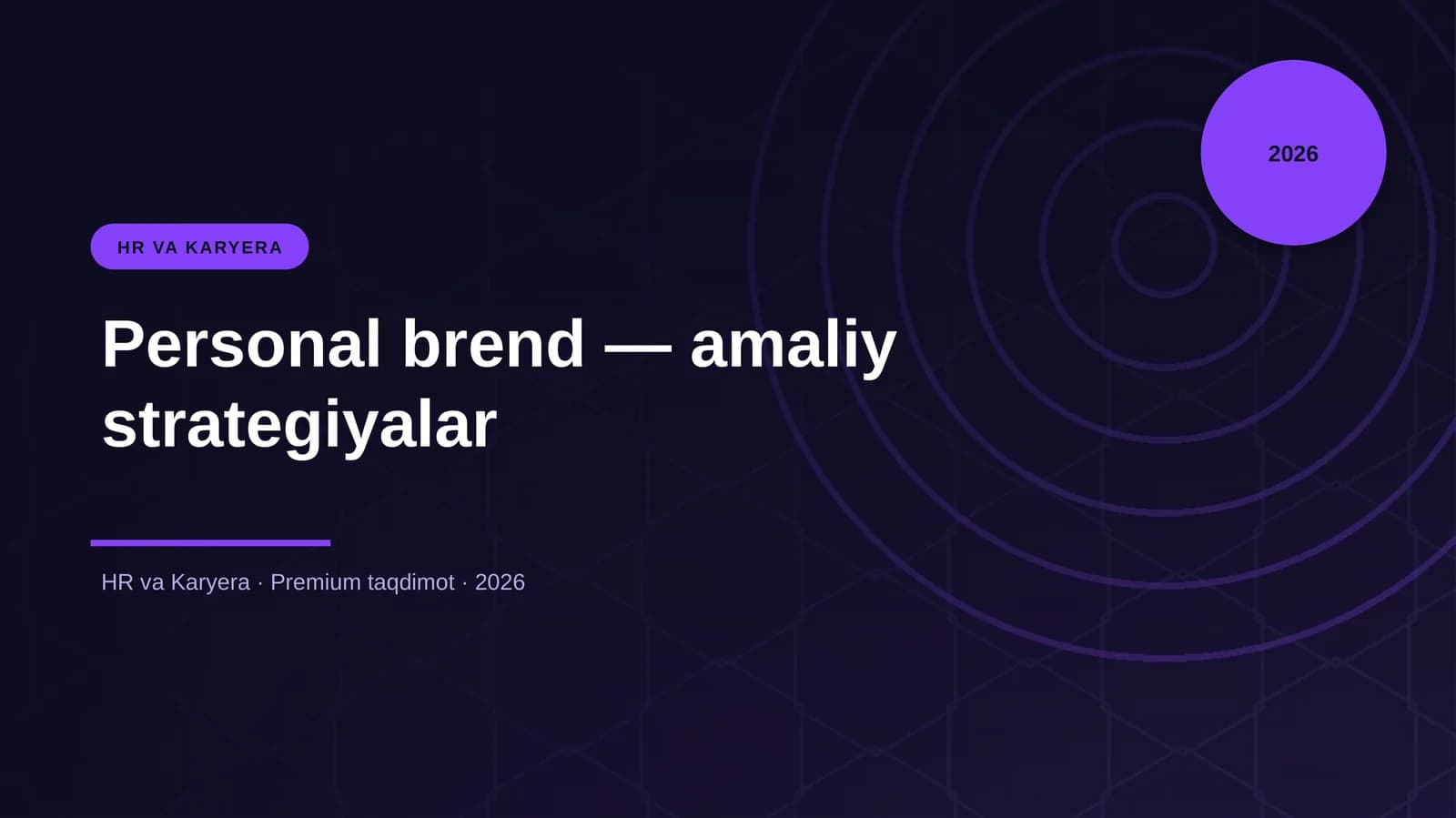Personal brend — amaliy strategiyalar