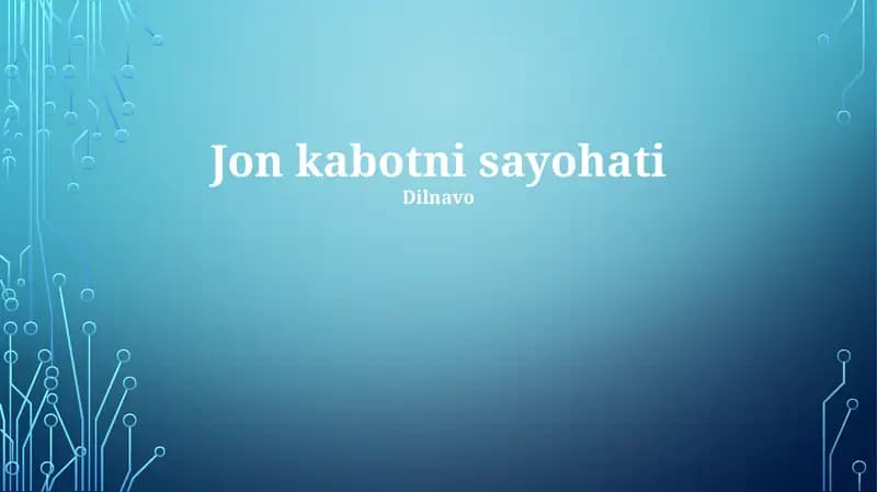 Jon kabotni sayohati