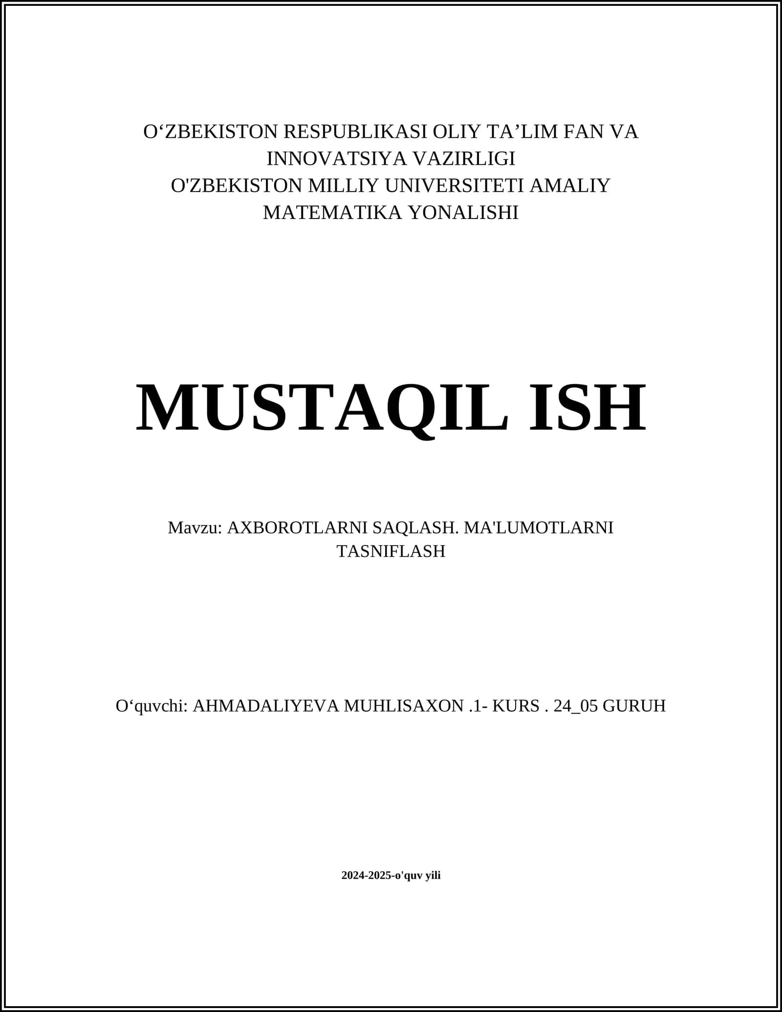Ma'lumotlar bazalarini boshqarish tizimlari