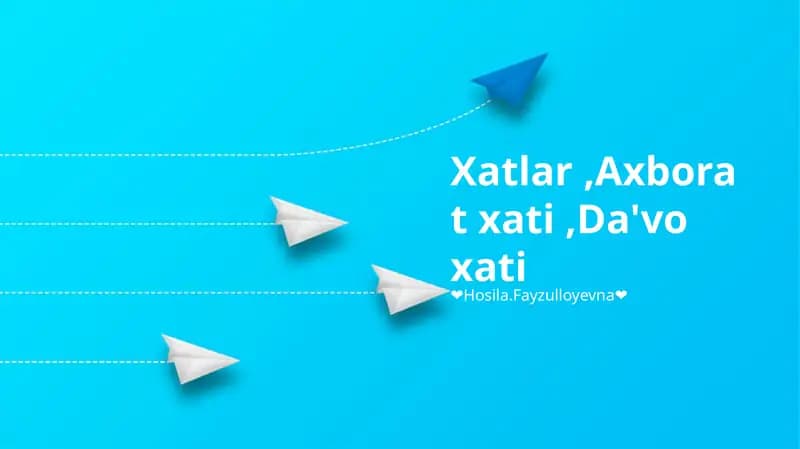 Axborot Xati Asosiy Qoidalari