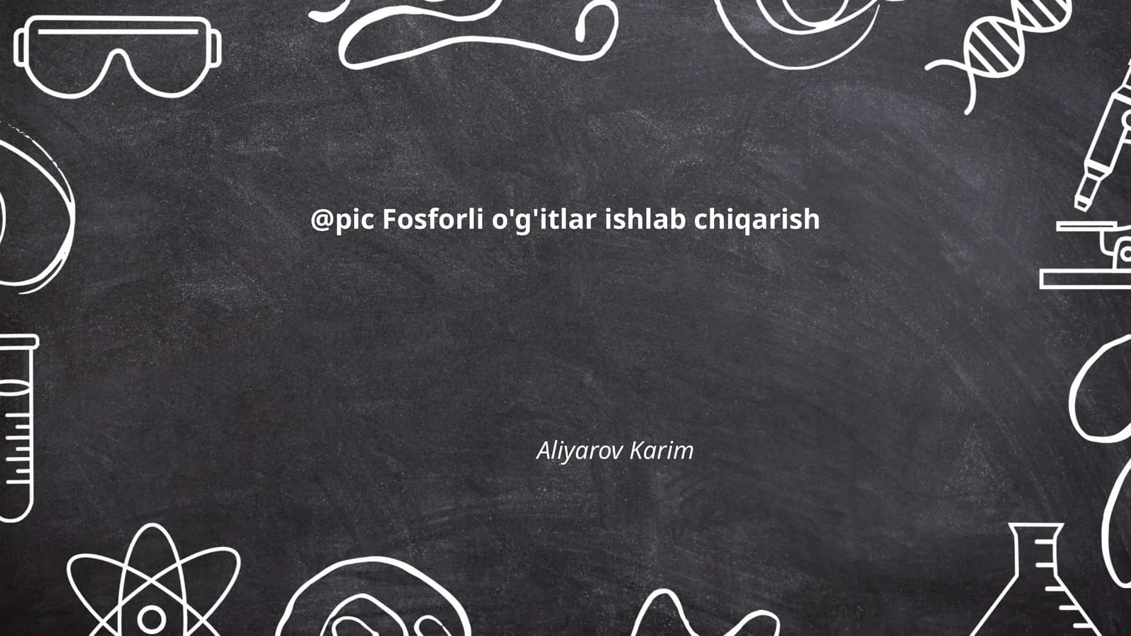 Fosforli o'g'itlar ishlab chiqarish