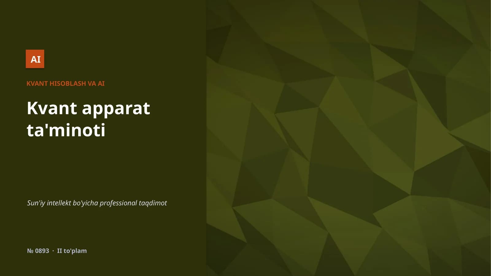 KVANT HISOBLASH VA AI