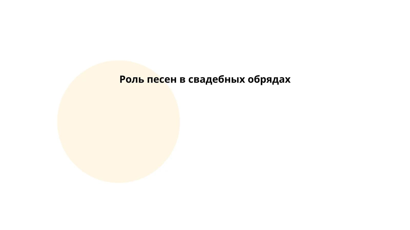 Роль песен в свадебных обрядах