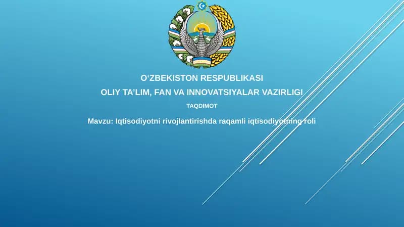 Raqamli iqtisodiyot