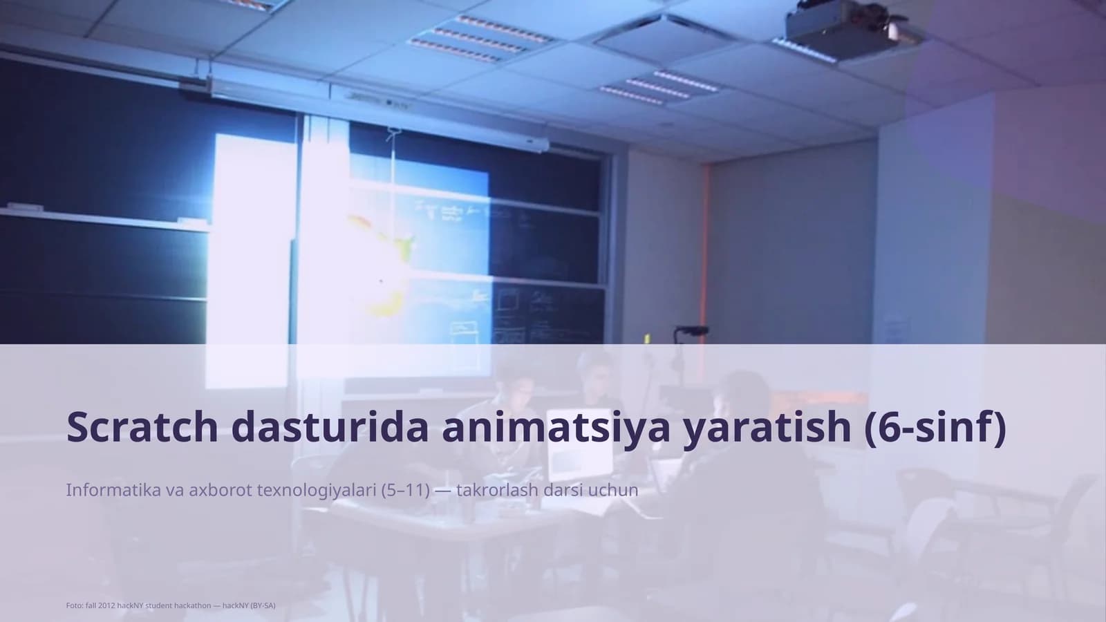 Scratch dasturida animatsiya yaratish (6-sinf)