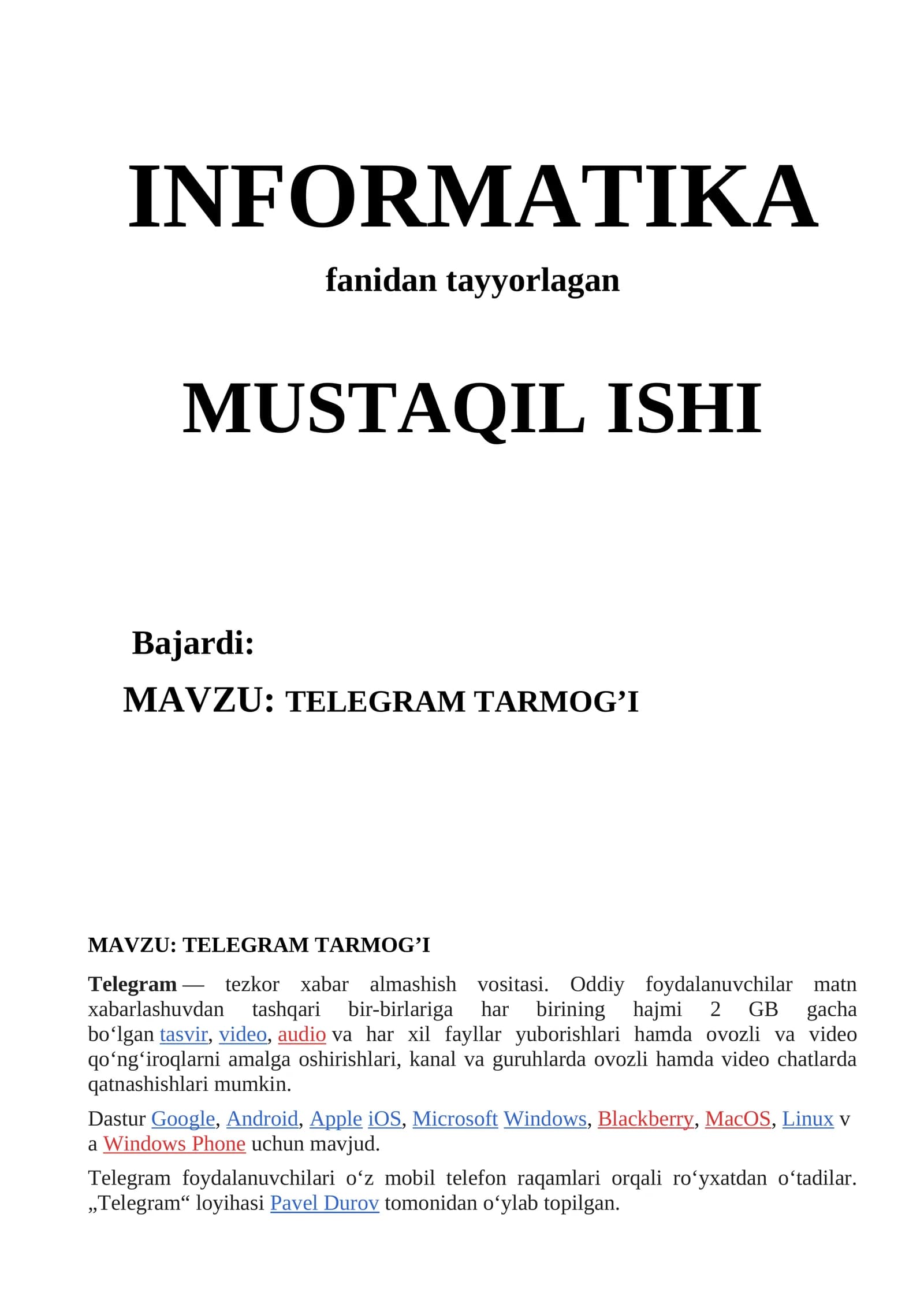 Telegram tarmoq'i