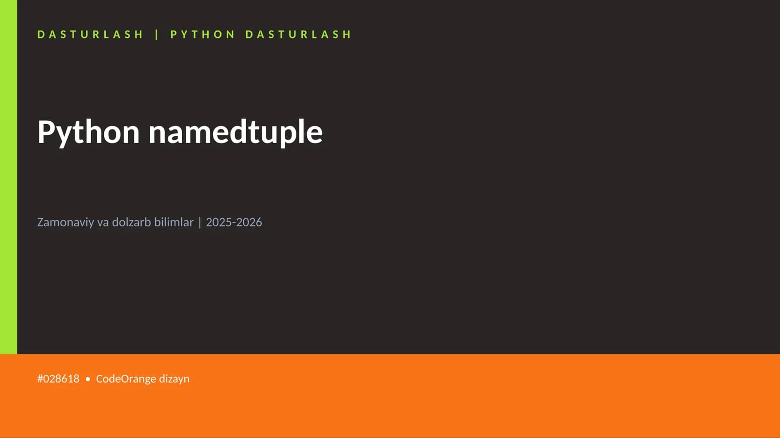 DASTURLASH | PYTHON DASTURLASH