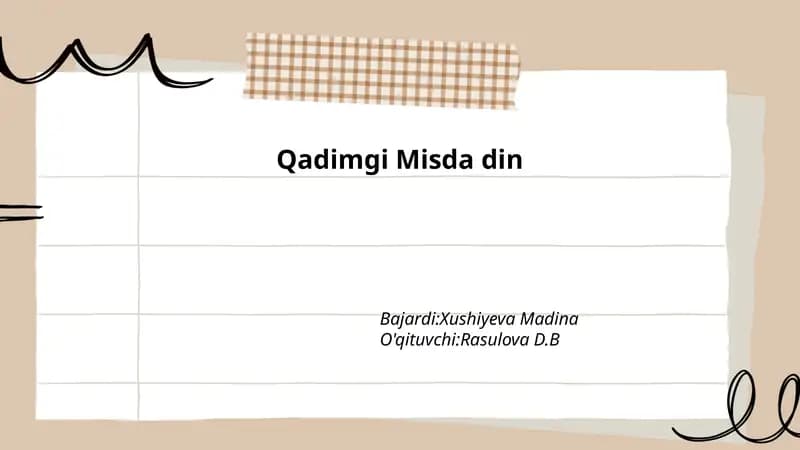 Qadimgi Misda din