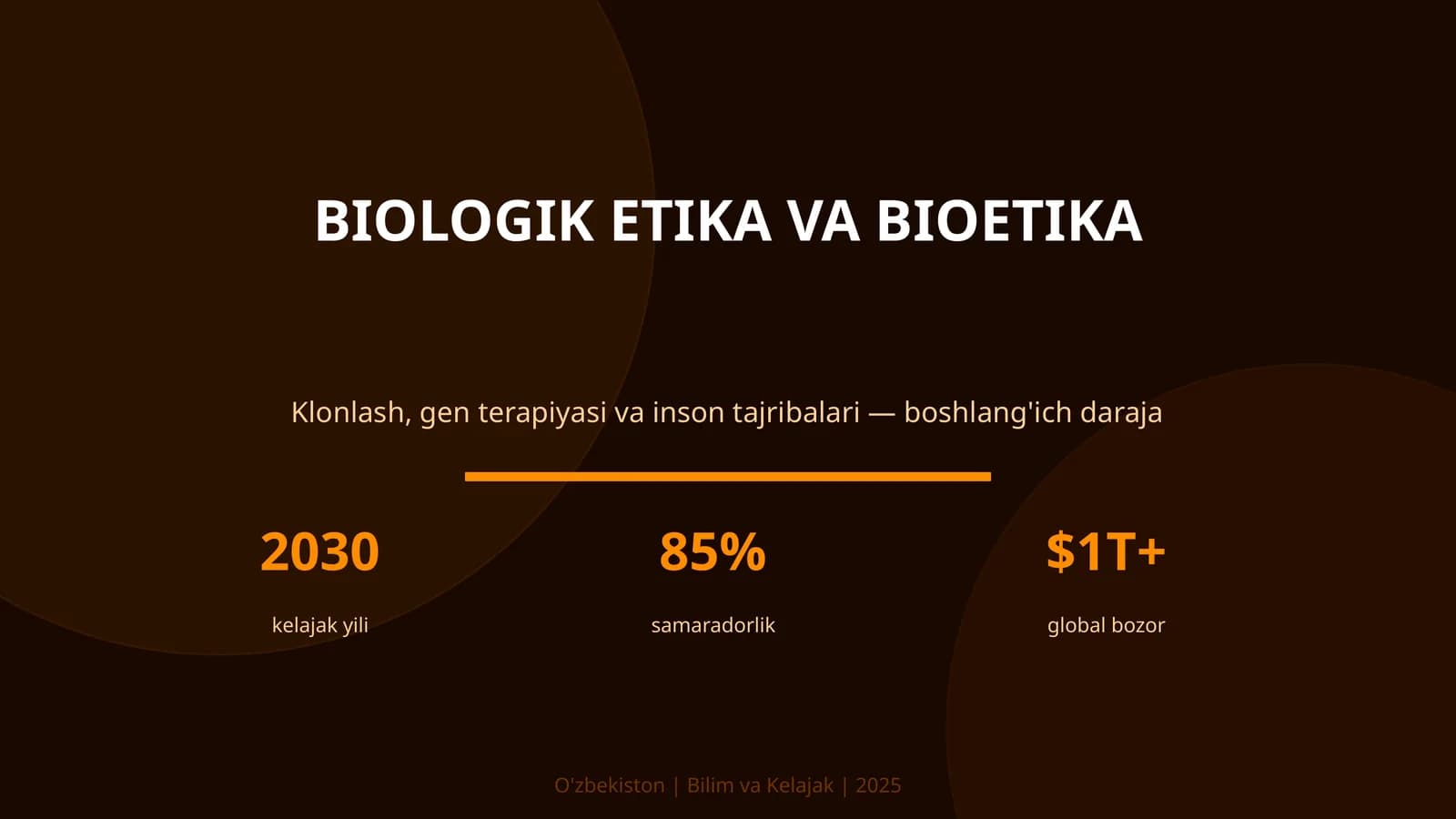 BIOLOGIK ETIKA VA BIOETIKA