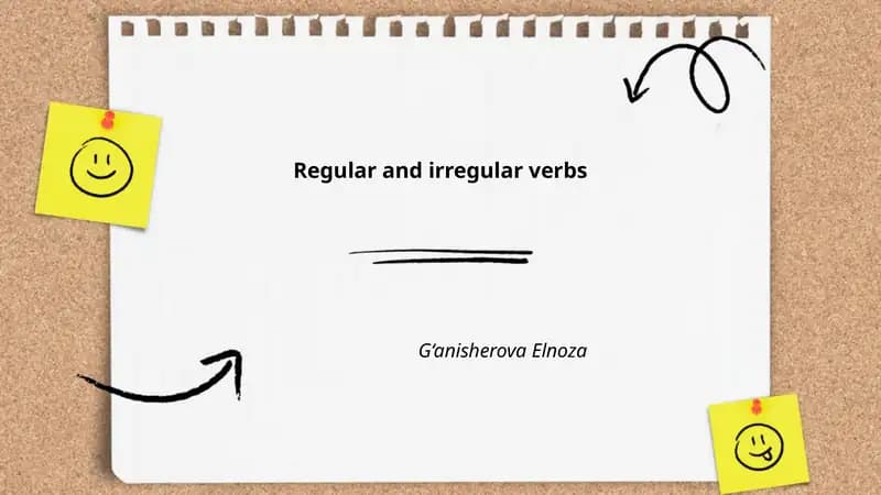 Regular and irregular verbs