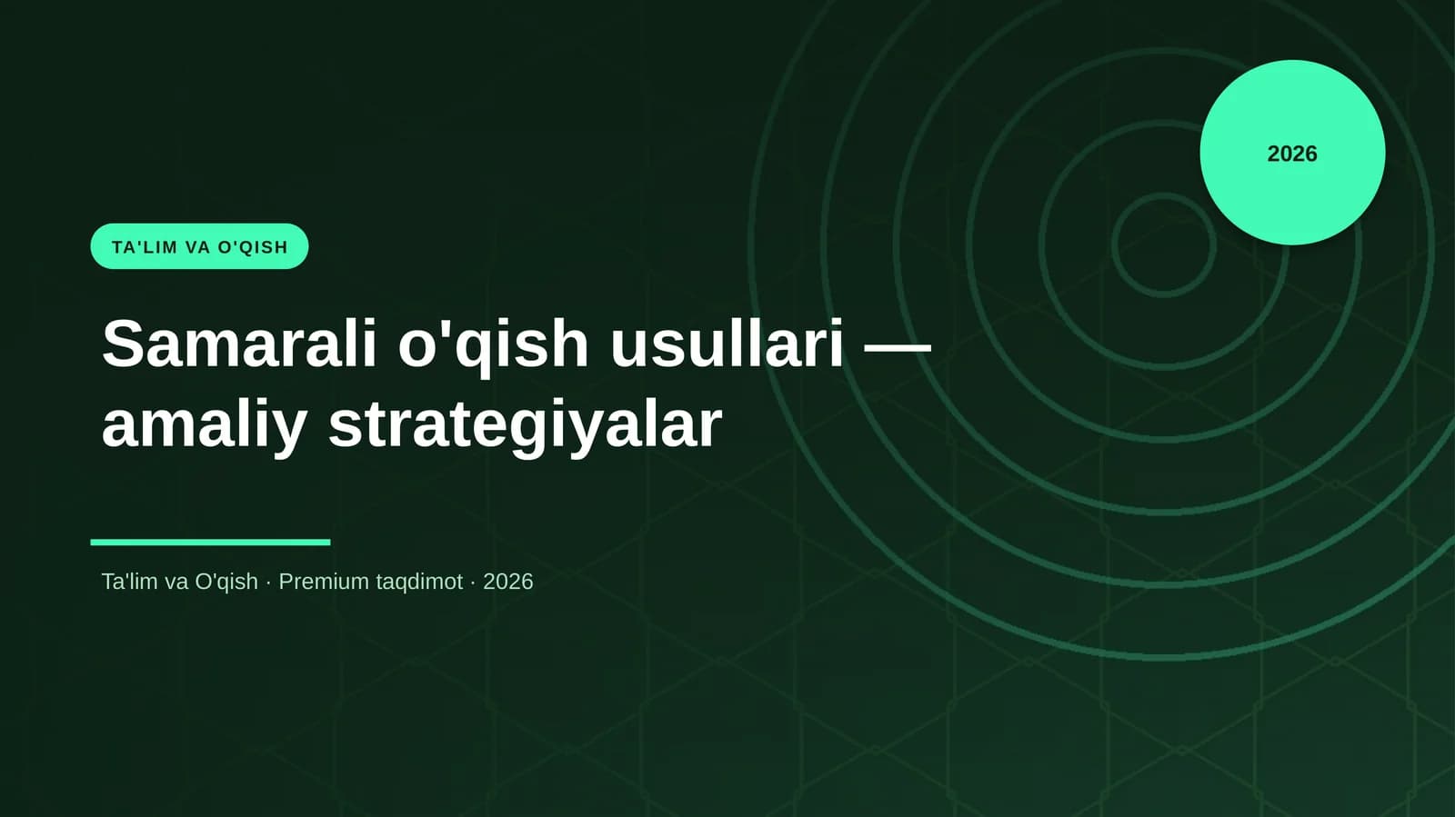 Samarali o'qish usullari — amaliy strategiyalar