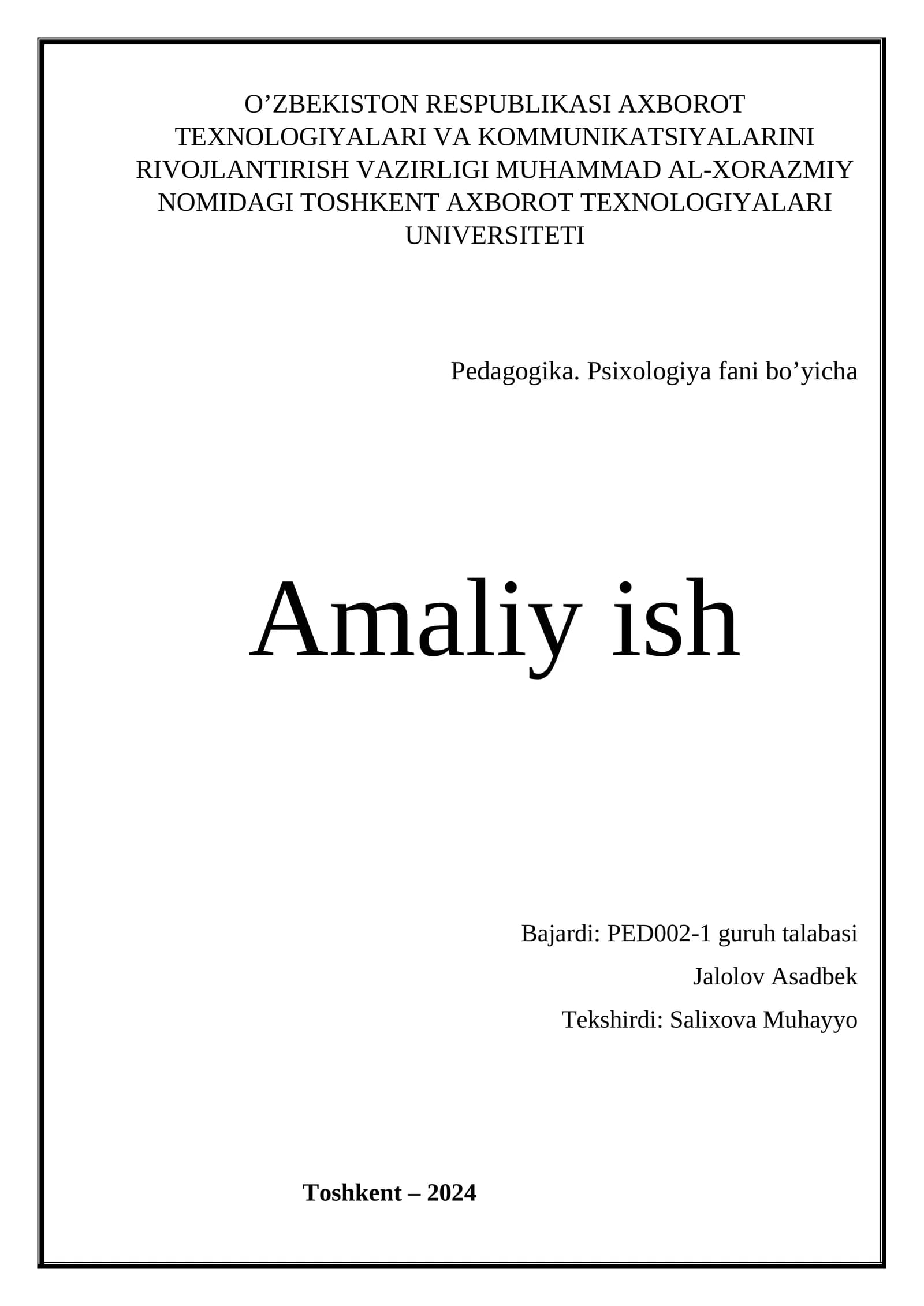 PEDAGOGIKA FANI BO'YICHA JAMIYAT TARAKKIYOTI