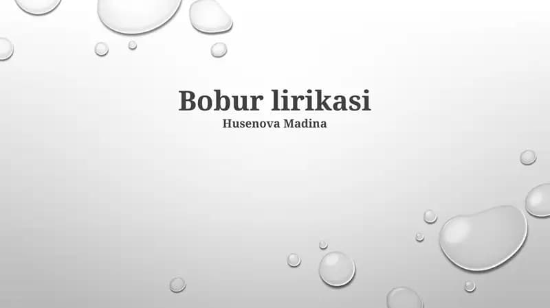Bobur lirikasi