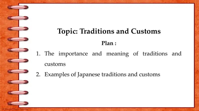 Traditions and Customs