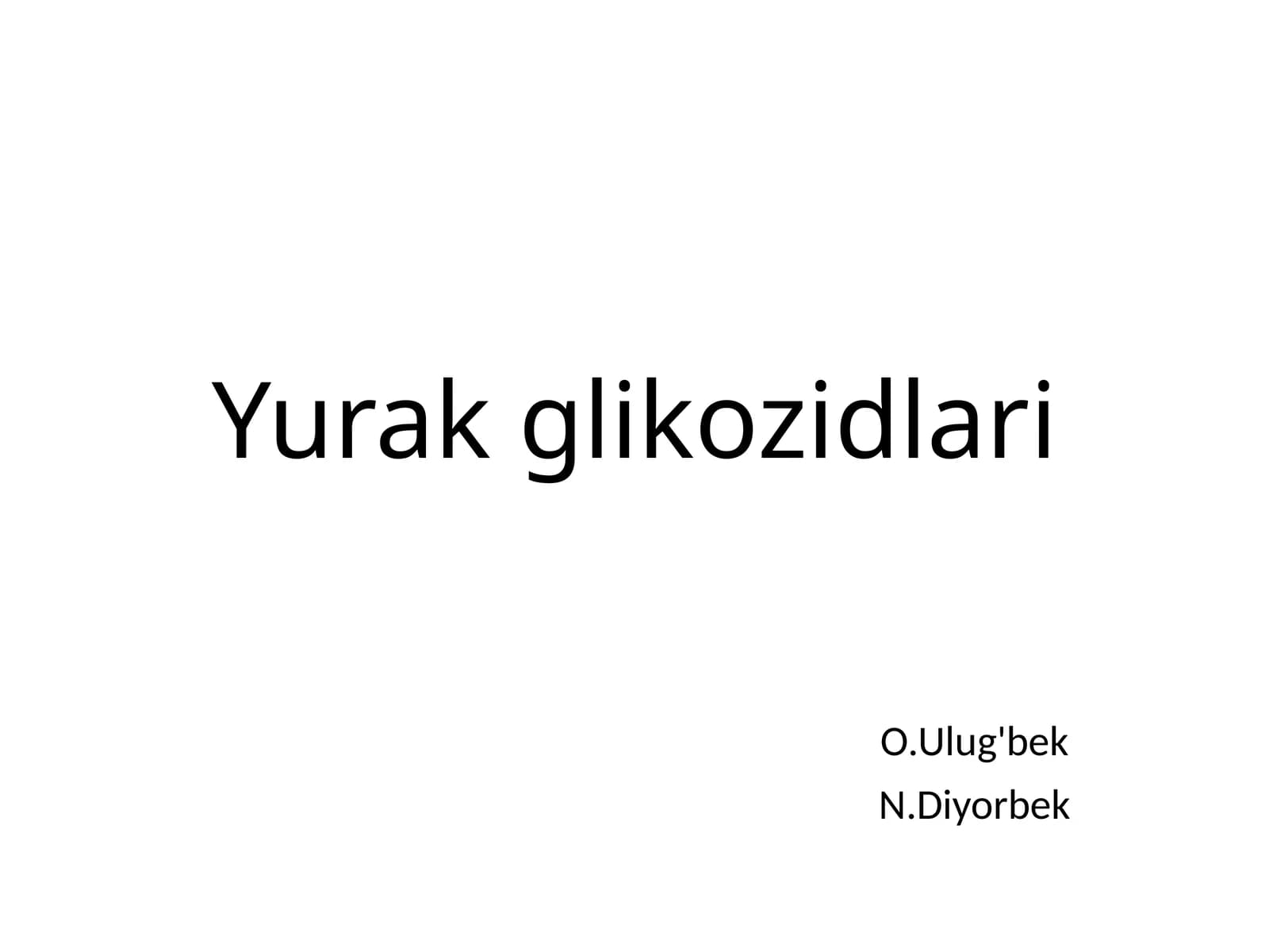 Yurakglikozidlari