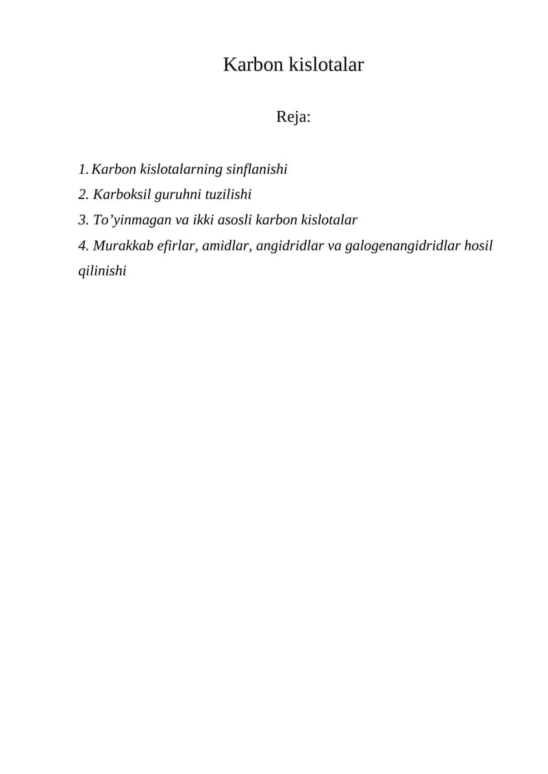 Karbon kislotalar