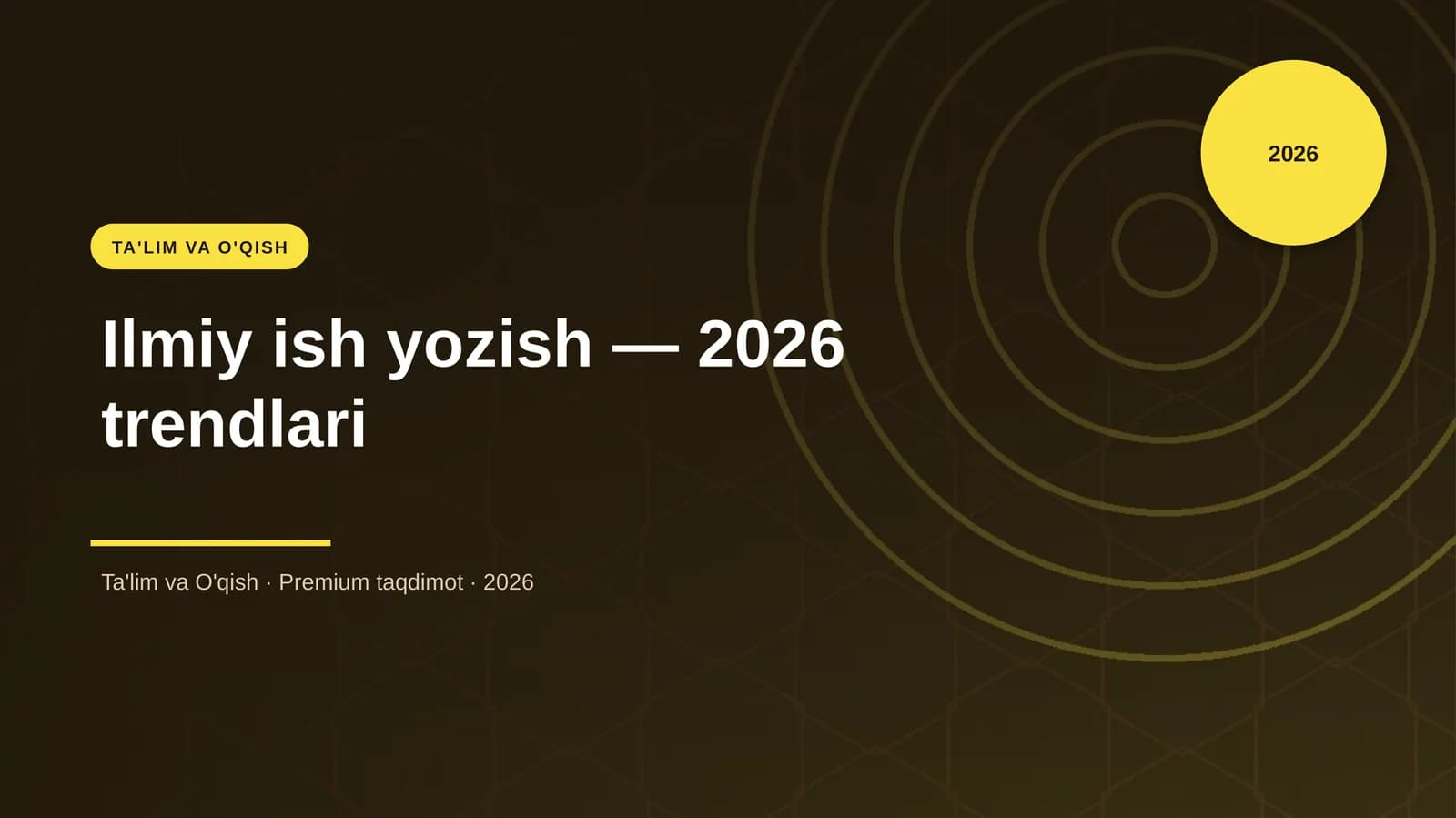 Ilmiy ish yozish — 2026 trendlari